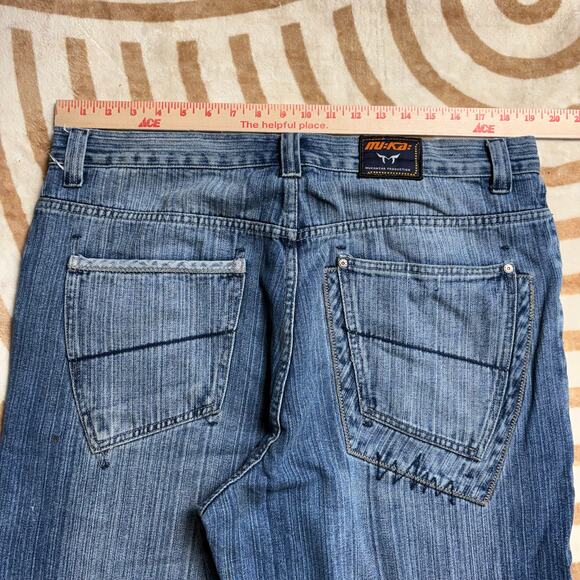 VINTAGE MIKA • WIDE LEG BAGGY SKATER JEANS - Picture 6 of 8